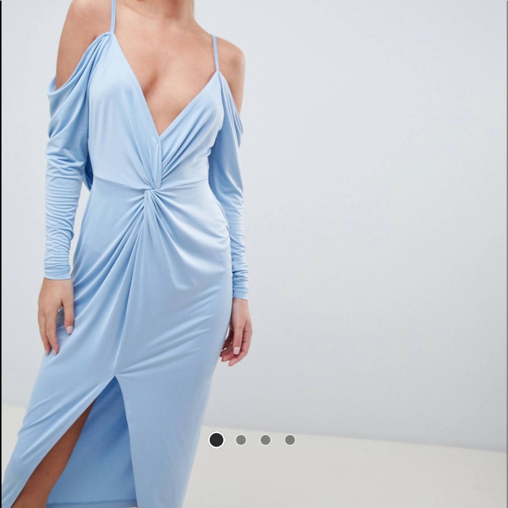 Slinky Kimono Cold Shoulder Mini Dress